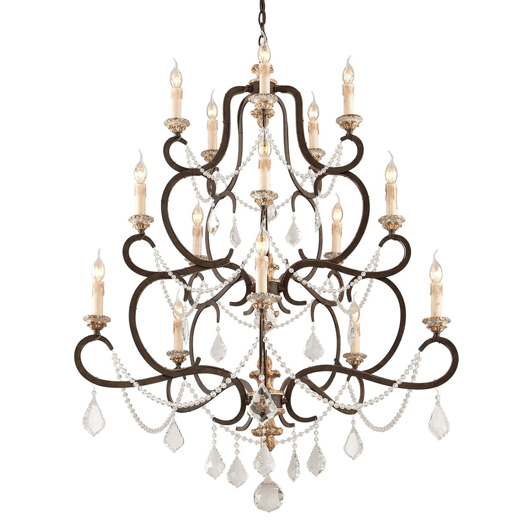 Troy Lighting Canada - F3517-PZ/DG - 15 Light Chandelier - Bordeaux - Parisian Bronze