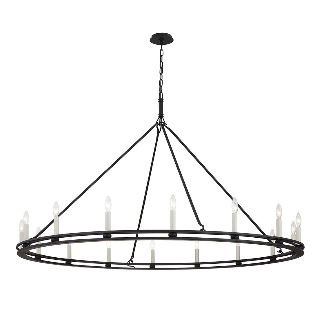 Sutton 16 Light Chandelier in Textured Black - available from The Lighting Shoppe, trusted by Canadian homeowners