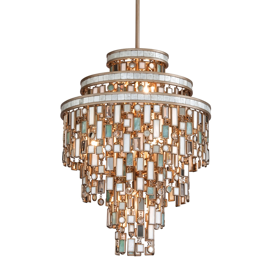 Corbett Lighting Canada - 142-47-CPL - Seven Light Chandelier - Dolcetti - Champagne Leaf