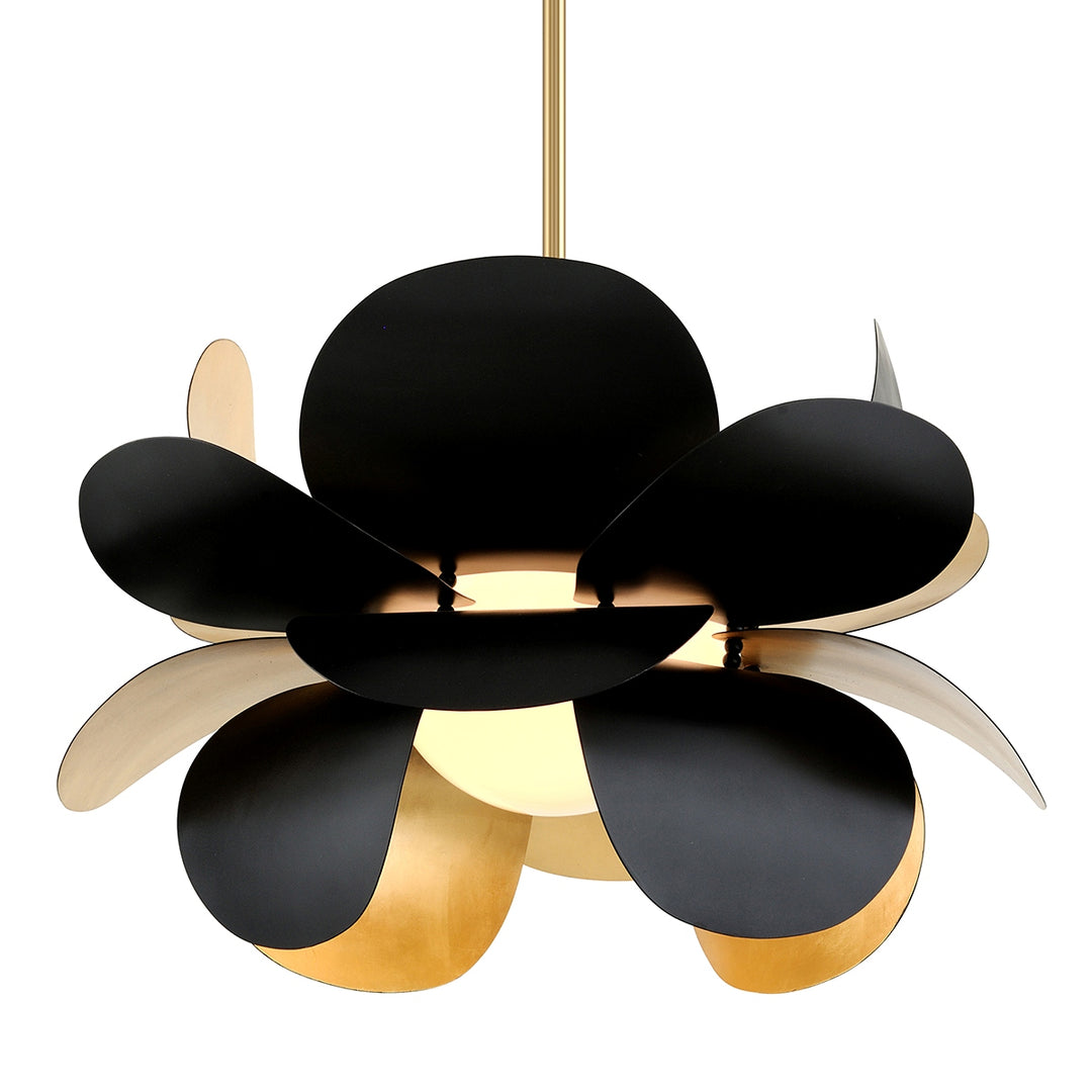 Corbett Lighting Canada - 308-43-GL/SBK - One Light Chandelier - Ginger - Gold Leaf