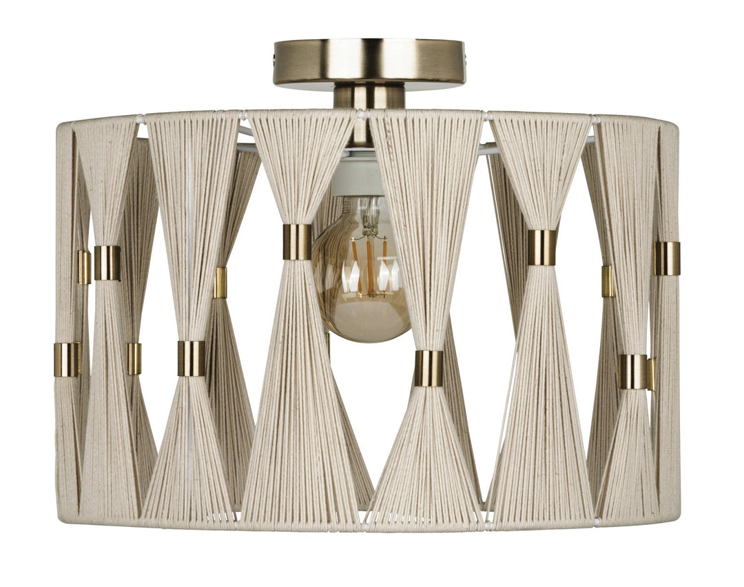 Macclenny One Light Ceiling Mount in Brushed Brass - available from The Lighting Shoppe, trusted by Canadian homeowners