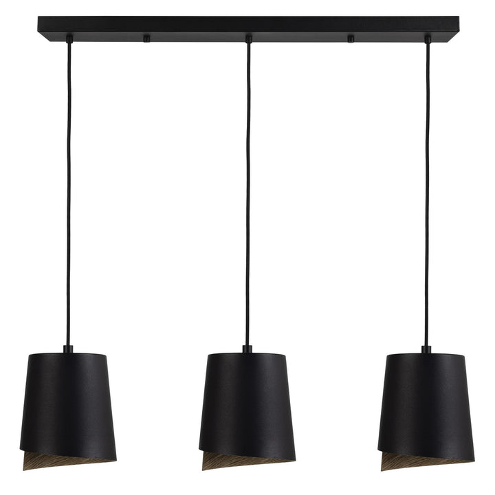 Bolivia Three Light Linear Pendant in Black - available from The Lighting Shoppe, trusted by Canadian homeowners