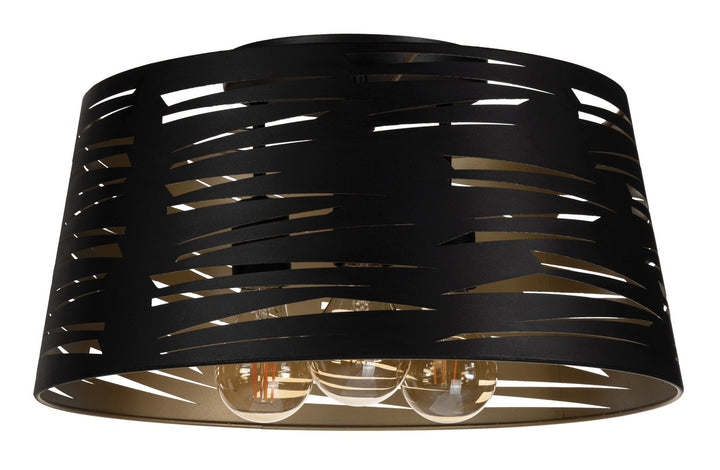 Akers Mill Three Light Ceiling Mount in Black - available from The Lighting Shoppe, trusted by Canadian homeowners