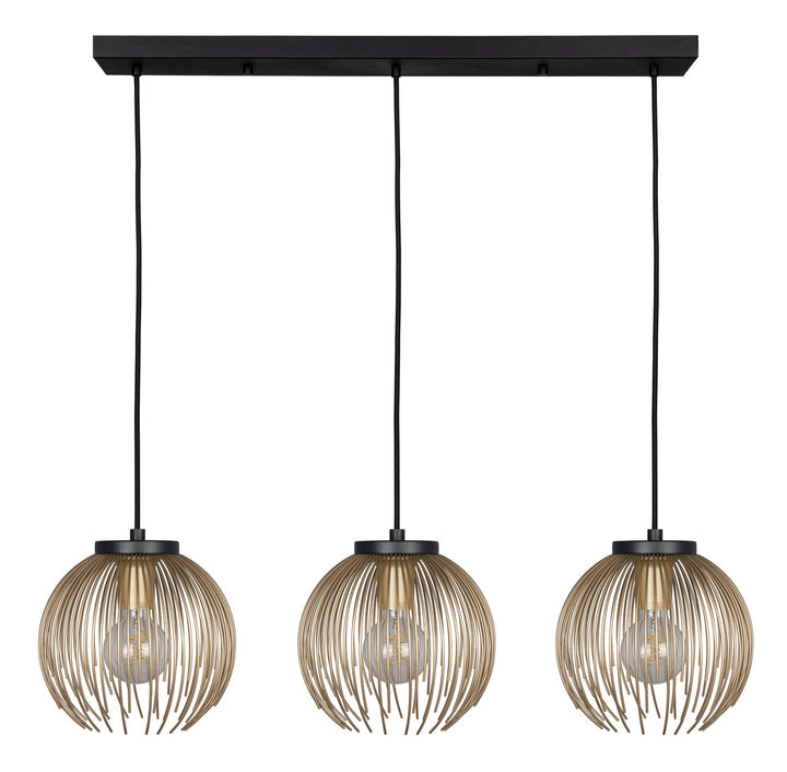 Venezuela Three Light Pendant in Black - available from The Lighting Shoppe, trusted by Canadian homeowners