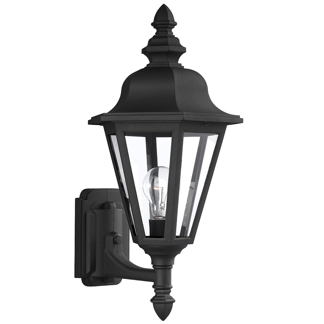 Brentwood One Light Outdoor Wall Lantern in Black - available from The Lighting Shoppe, trusted by Canadian homeowners