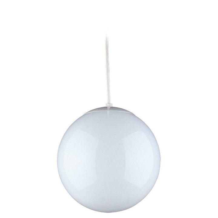 Visual Comfort Studio Canada - 6024-15 - One Light Pendant - Leo - Hanging Globe - White