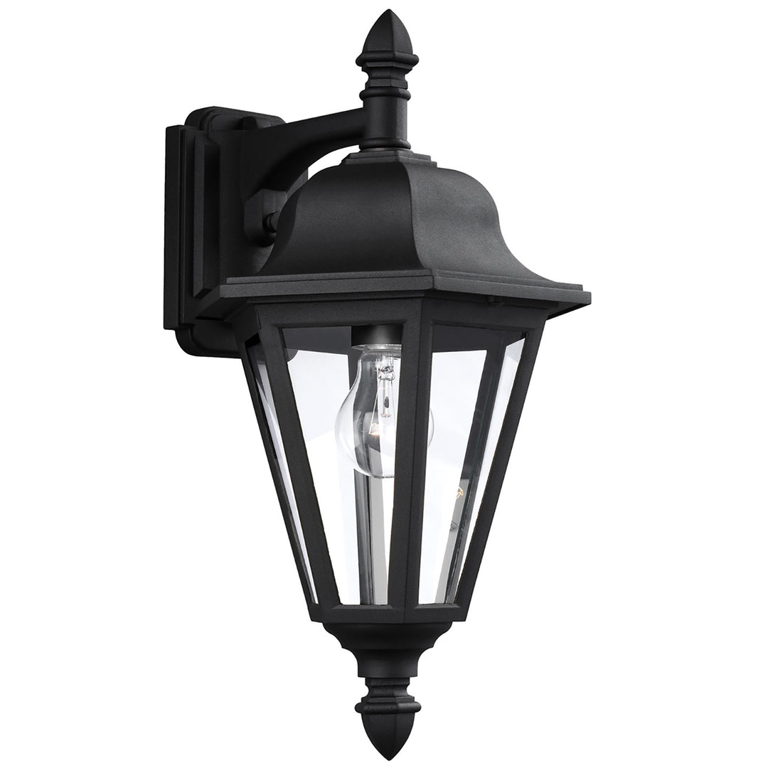 Brentwood One Light Outdoor Wall Lantern in Black - available from The Lighting Shoppe, trusted by Canadian homeowners