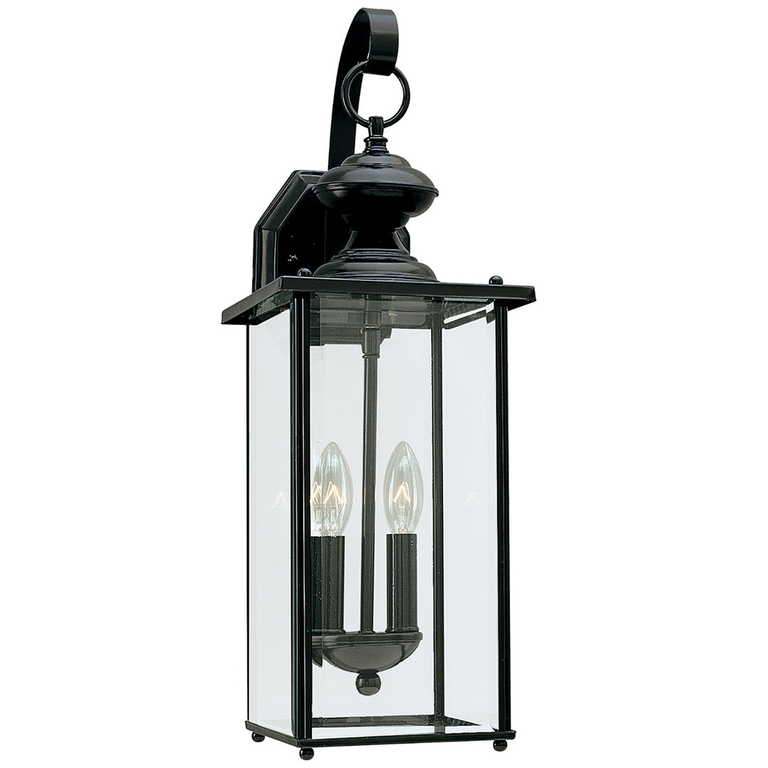 Jamestowne Two Light Outdoor Wall Lantern in Black - available from The Lighting Shoppe, trusted by Canadian homeowners