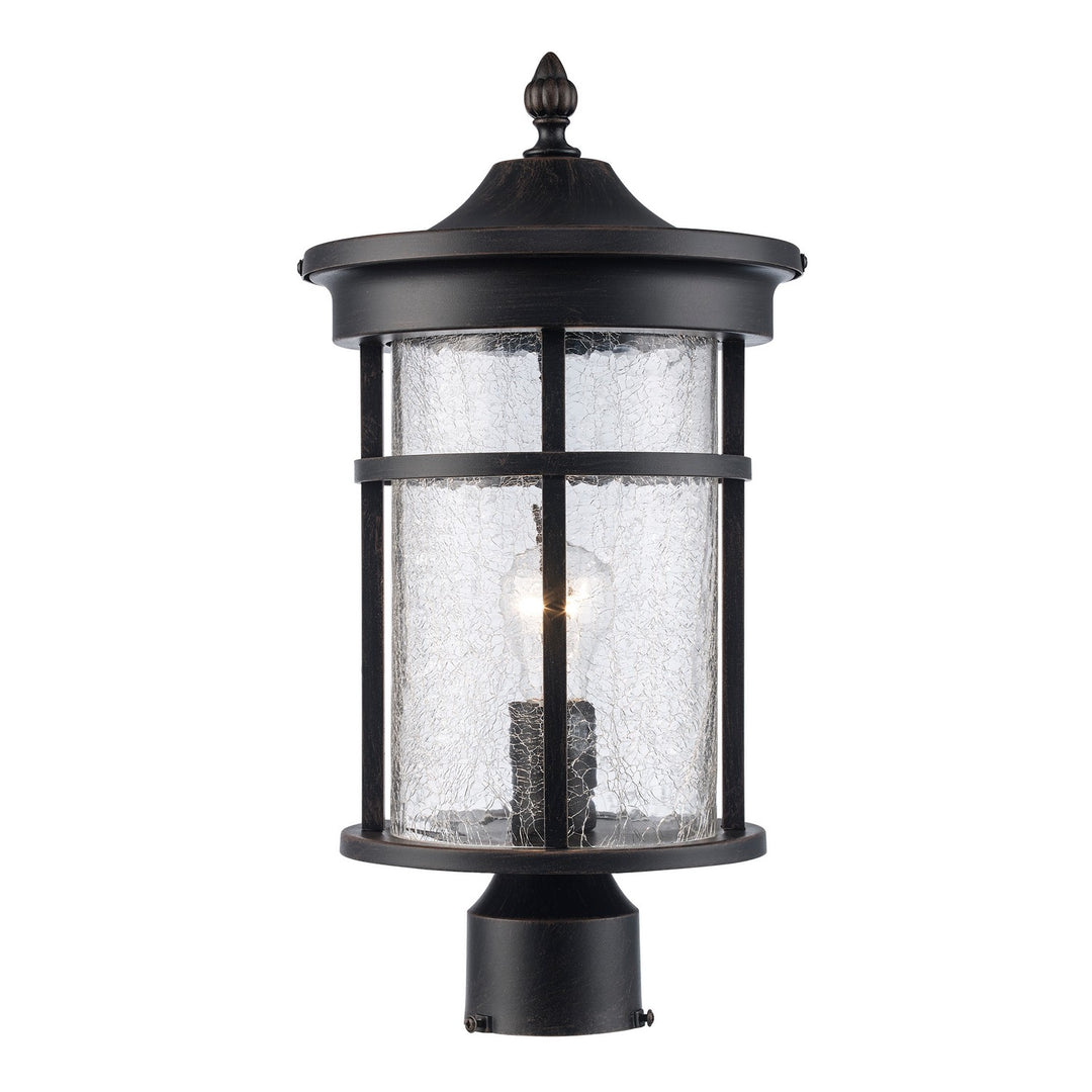 Avalon One Light Postmount Lantern in Rust - available from The Lighting Shoppe, trusted by Canadian homeowners