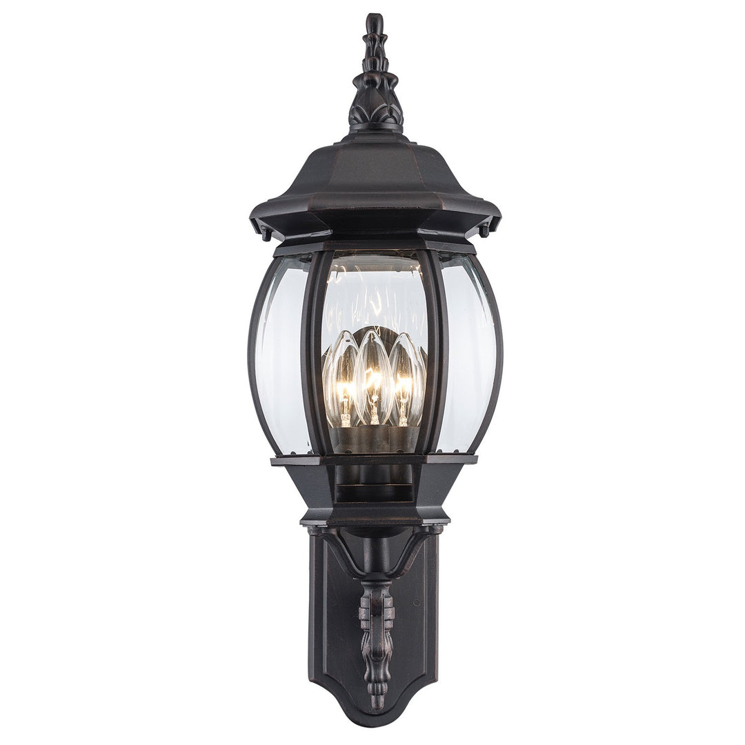 Francisco Three Light Wall Lantern in Rust - available from The Lighting Shoppe, trusted by Canadian homeowners