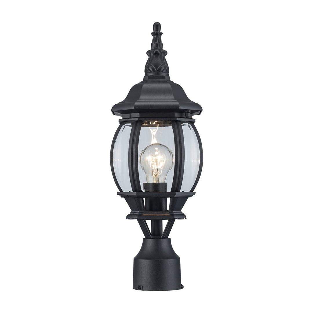 Parsons One Light Postmount Lantern in Black - available from The Lighting Shoppe, trusted by Canadian homeowners