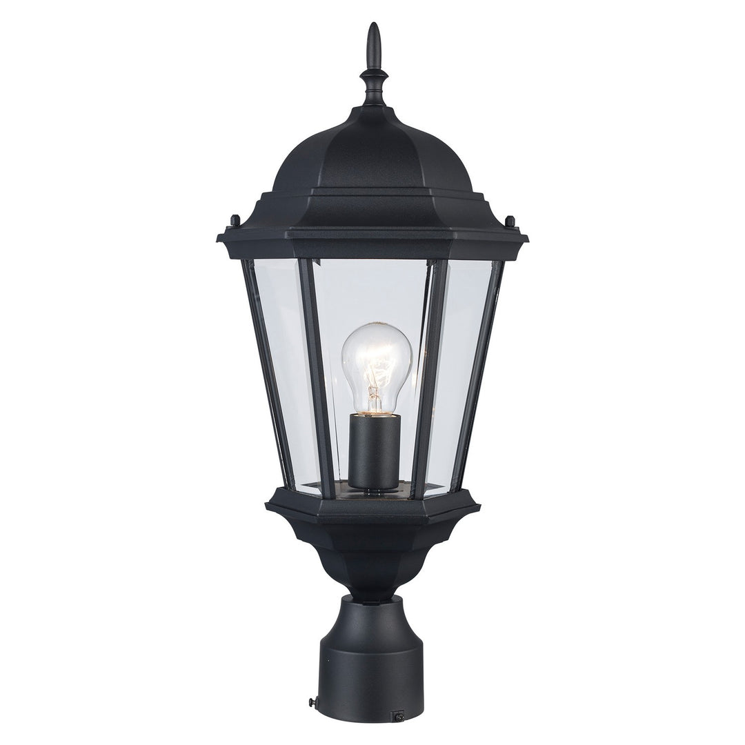 San Rafael One Light Postmount Lantern in Black - available from The Lighting Shoppe, trusted by Canadian homeowners