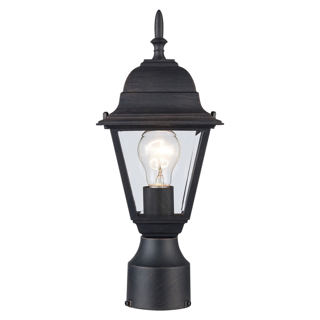 Argyle One Light Postmount Lantern in Rust - available from The Lighting Shoppe, trusted by Canadian homeowners