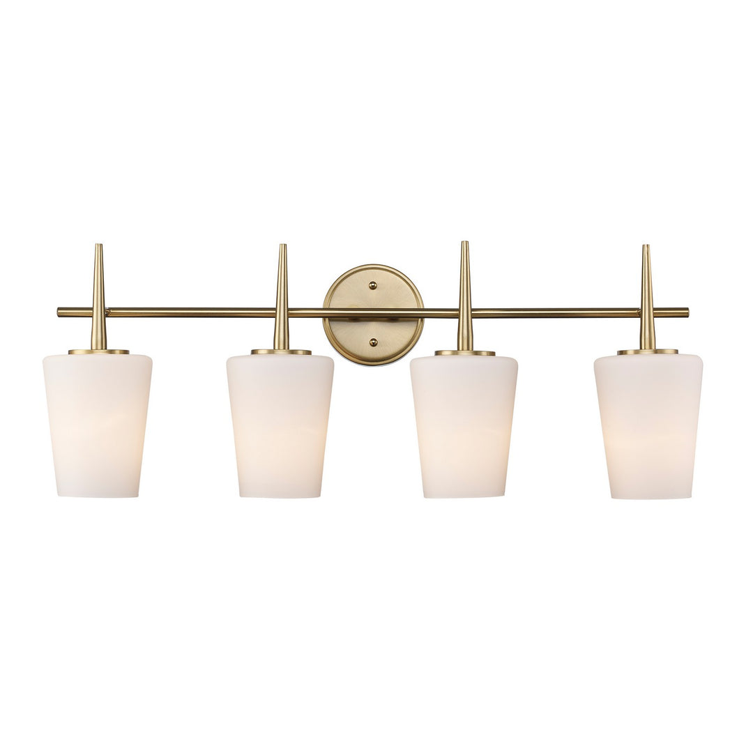 Four Light Vanity in Antique Gold - available from The Lighting Shoppe, trusted by Canadian homeowners
