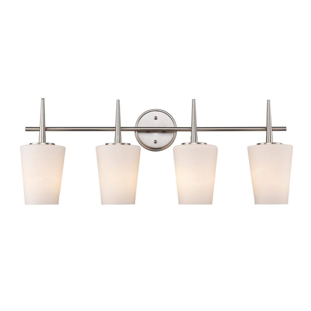 Four Light Vanity in Brushed Nickel - available from The Lighting Shoppe, trusted by Canadian homeowners