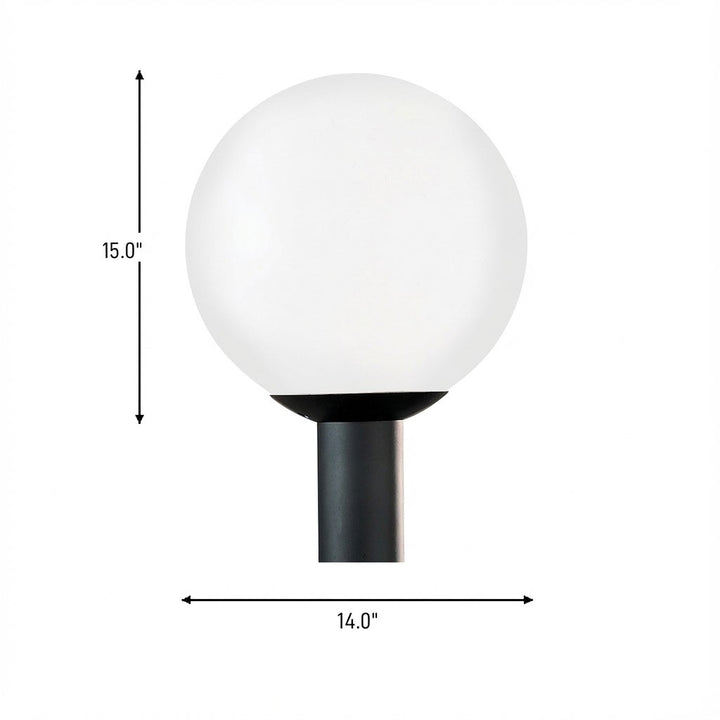 Generation Lighting Canada - 8254-68 - One Light Outdoor Post Lantern - Outdoor Globe - White Plastic