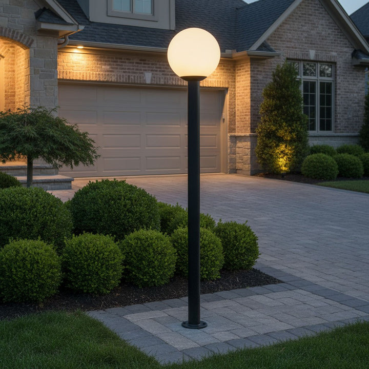 Generation Lighting Canada - 8254-68 - One Light Outdoor Post Lantern - Outdoor Globe - White Plastic