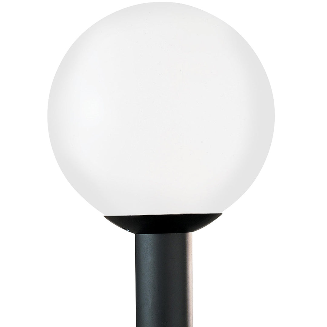 Outdoor Globe One Light Outdoor Post Lantern in White Plastic - available from The Lighting Shoppe, trusted by Canadian homeowners