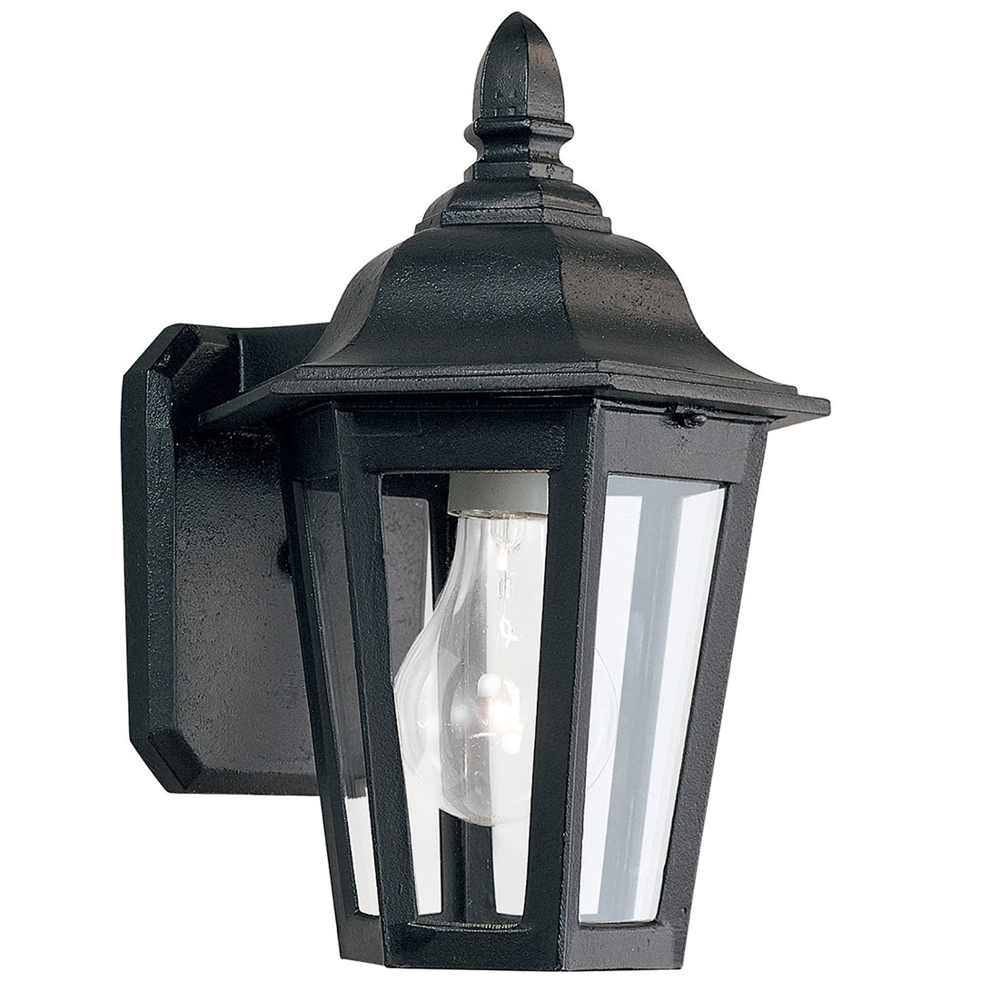 Brentwood One Light Outdoor Wall Lantern in Black - available from The Lighting Shoppe, trusted by Canadian homeowners