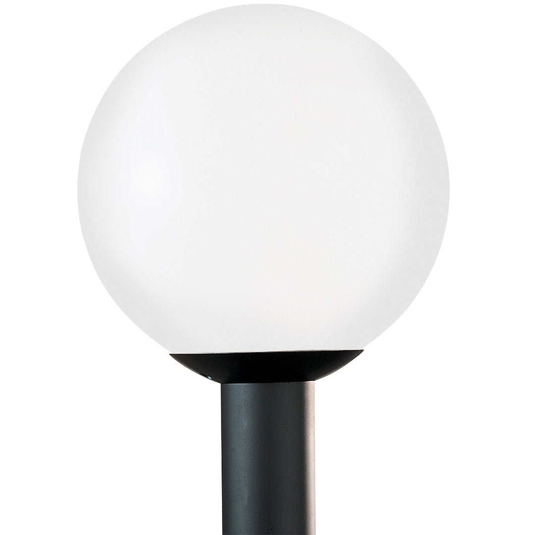 Outdoor Globe One Light Outdoor Post Lantern in White Plastic - available from The Lighting Shoppe, trusted by Canadian homeowners
