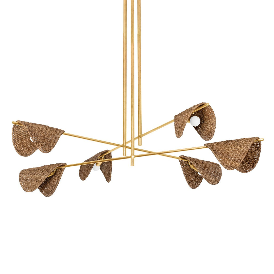 Troy Lighting Canada - F1060-VGL - Six Light Chandelier - Barnaby - Vintage Gold Leaf