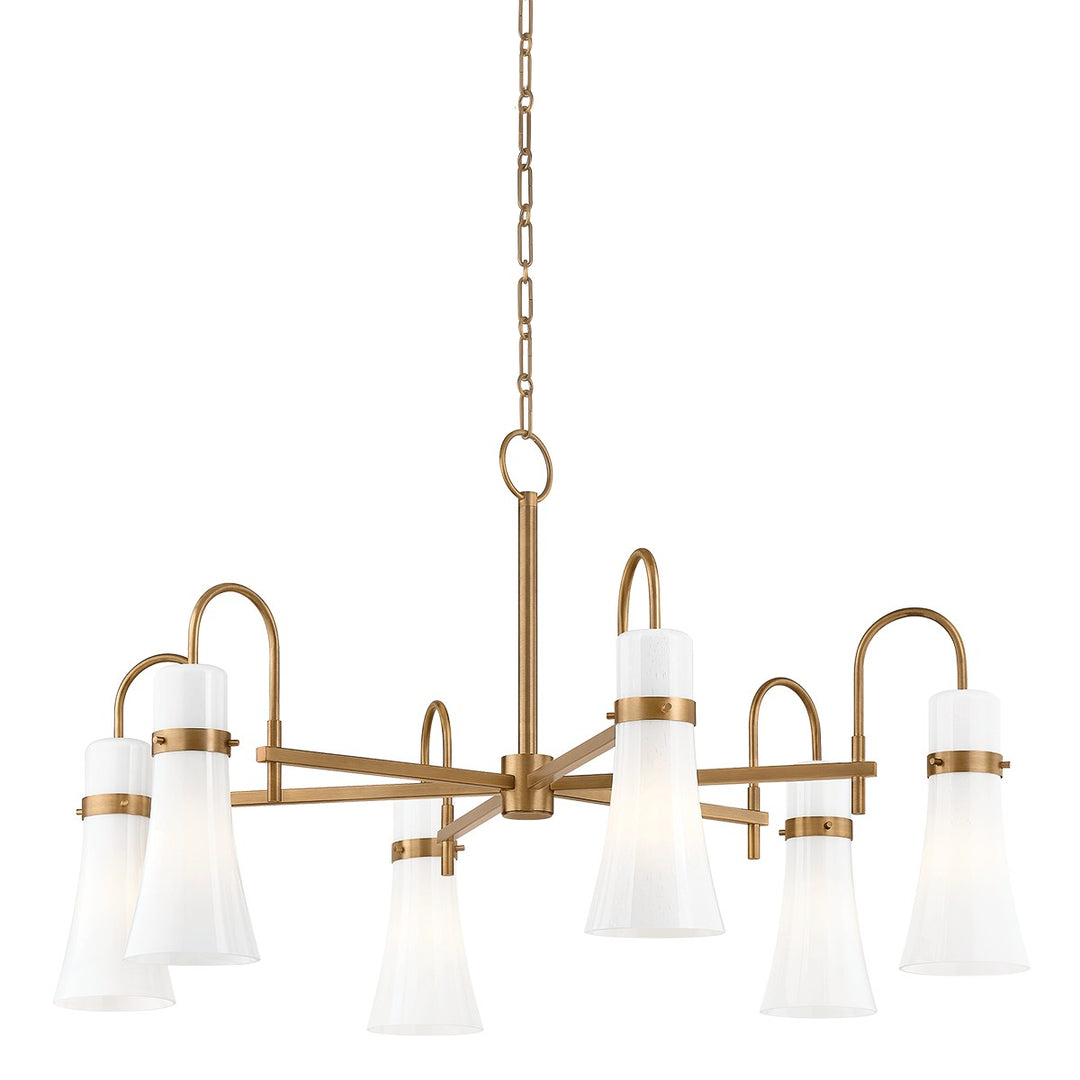 Troy Lighting Canada - F3430-PBR - Six Light Chandelier - Maple - Patina Brass