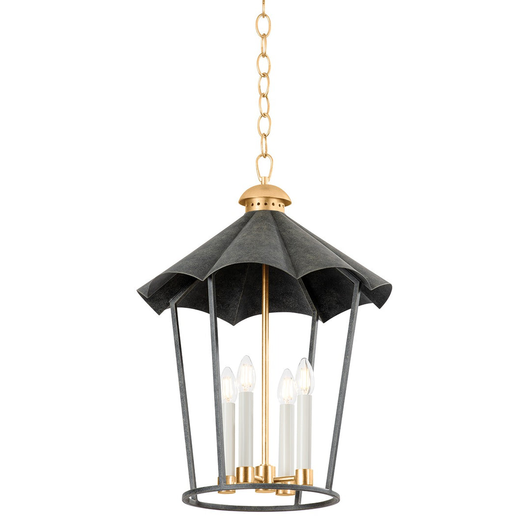 Troy Lighting Canada - F3718-VGL/FRN - Four Light Lantern - Wildomar - Vintage Gold Leaf