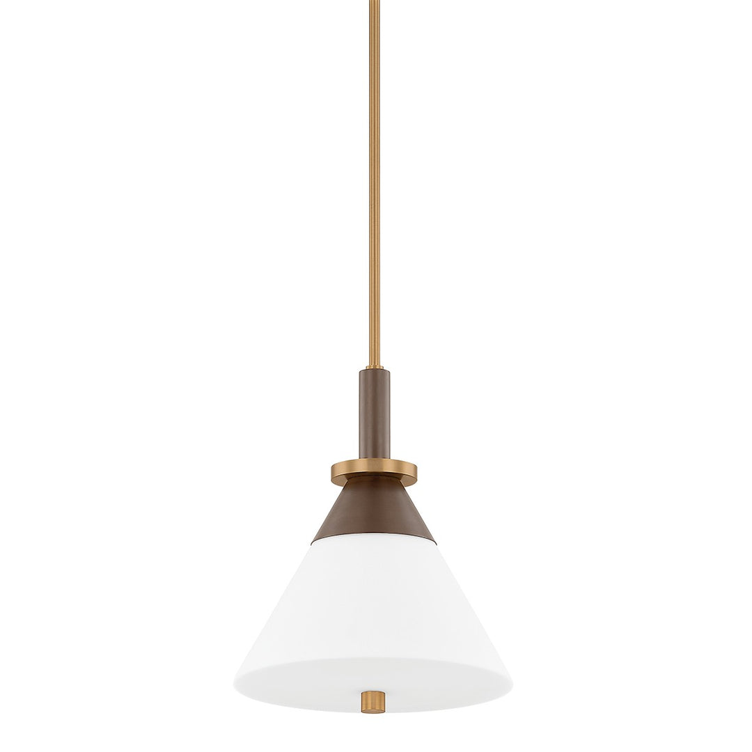Troy Lighting Canada - F4212-PBR/BRZ - One Light Pendant - Staton - Patina Brass