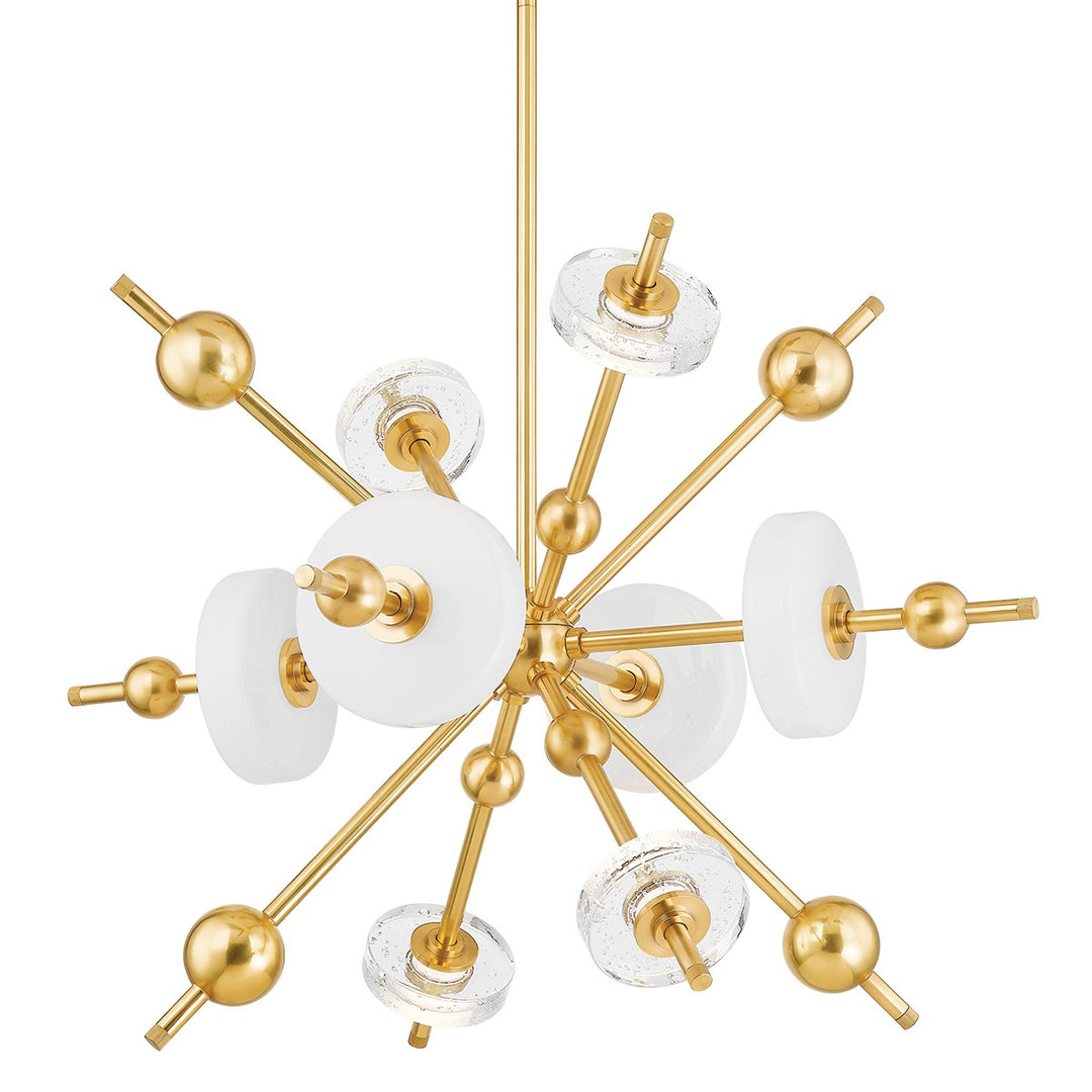 Maynard LED Chandelier in Aged Brass - available from The Lighting Shoppe, trusted by Canadian homeowners