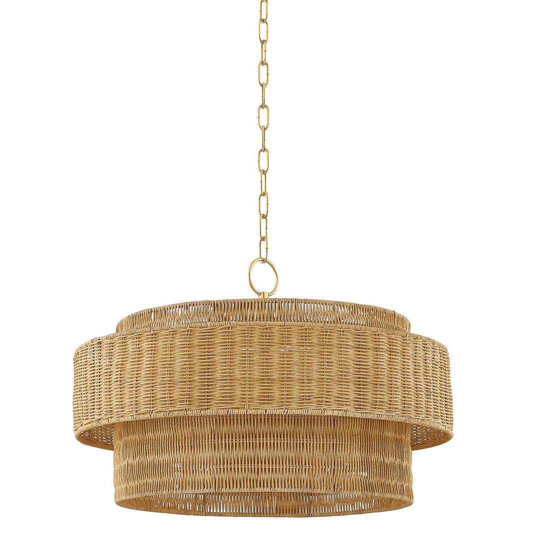 Danica Four Light Pendant in Aged Brass - available from The Lighting Shoppe, trusted by Canadian homeowners