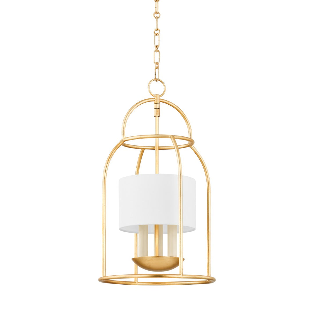Delia Three Light Lantern in Vintage Gold Leaf - available from The Lighting Shoppe, trusted by Canadian homeowners