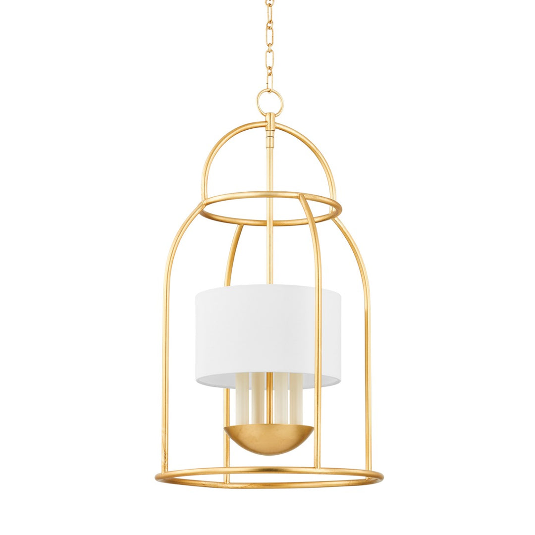 Delia Four Light Lantern in Vintage Gold Leaf - available from The Lighting Shoppe, trusted by Canadian homeowners