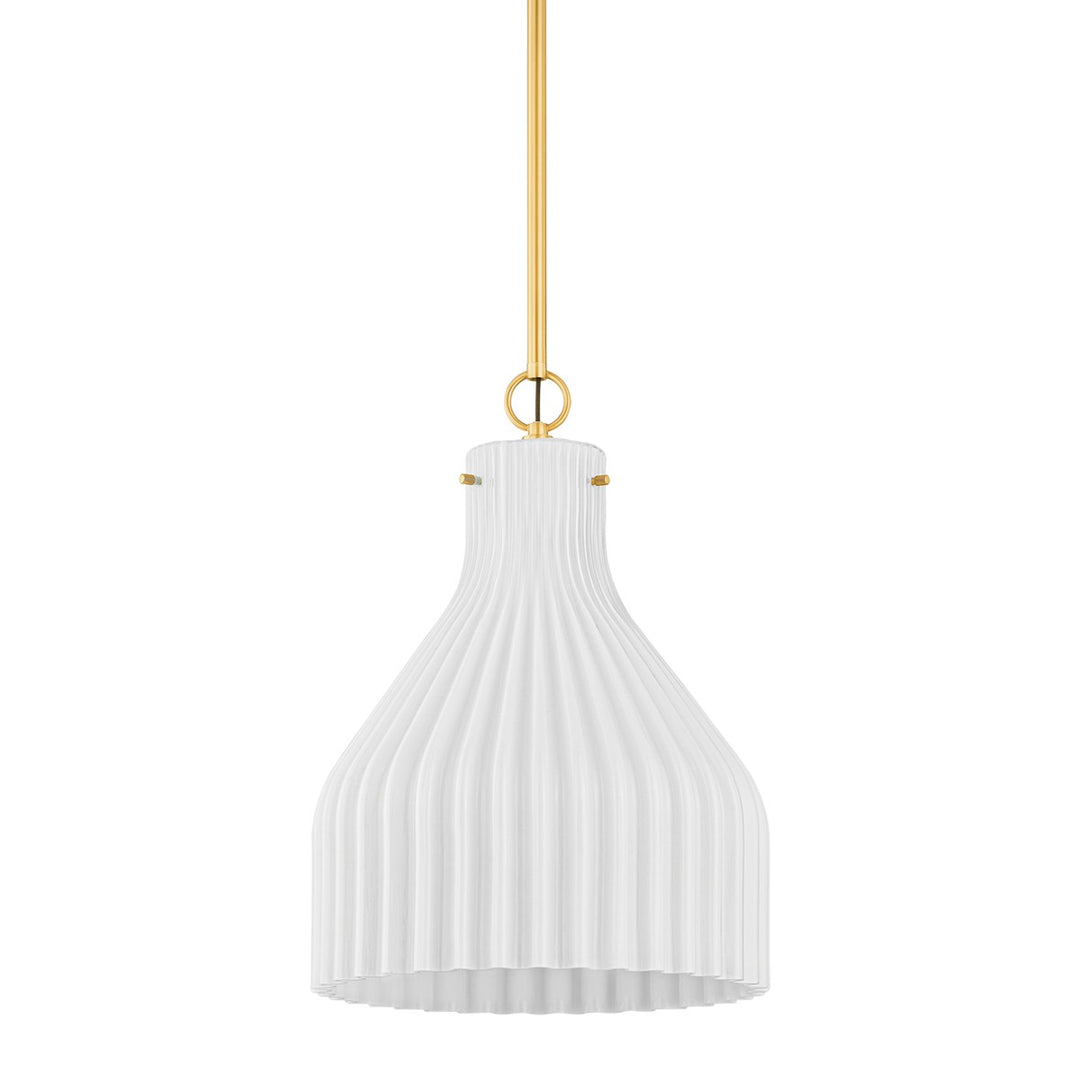 Corinthia One Light Pendant in Aged Brass - available from The Lighting Shoppe, trusted by Canadian homeowners