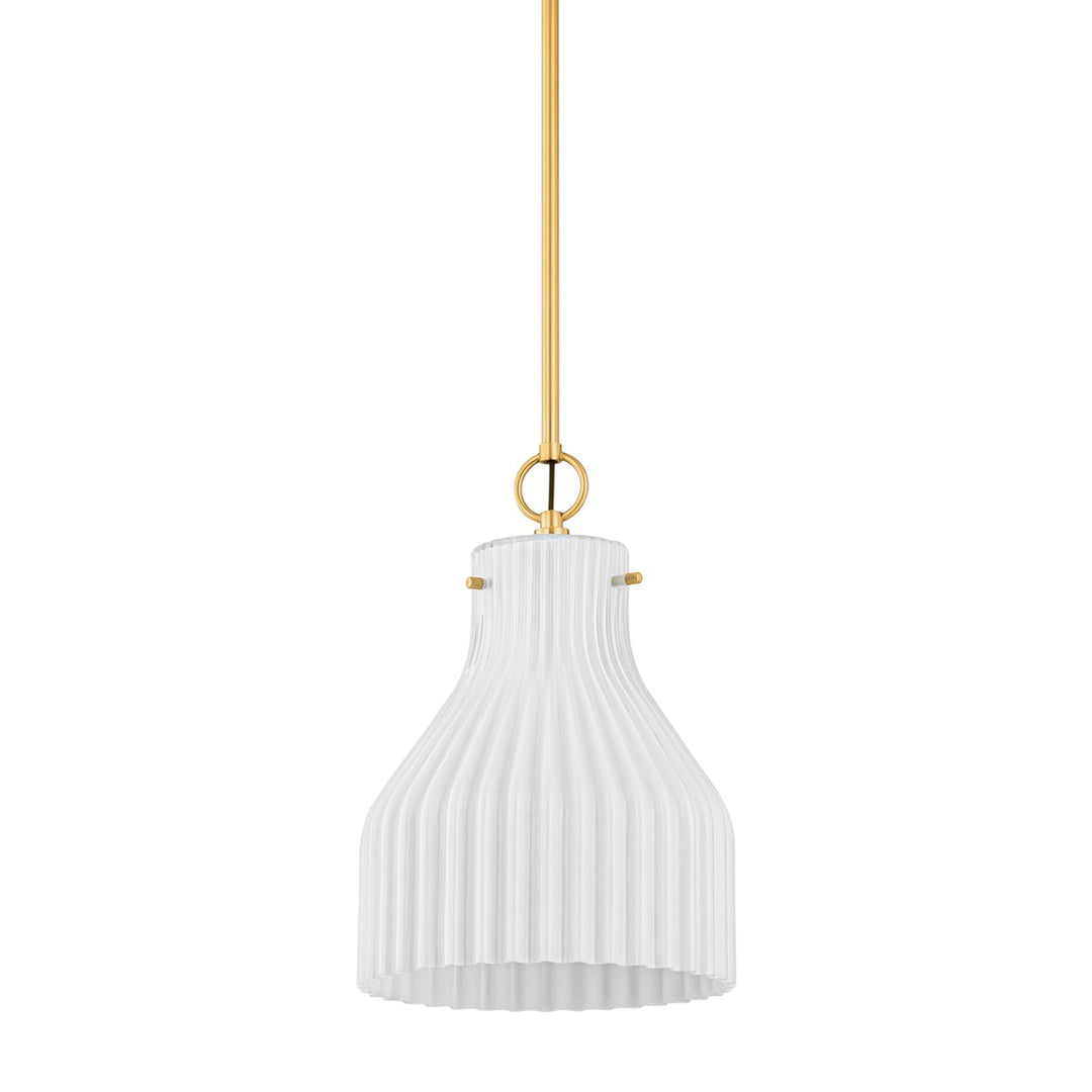Corinthia One Light Pendant in Aged Brass - available from The Lighting Shoppe, trusted by Canadian homeowners