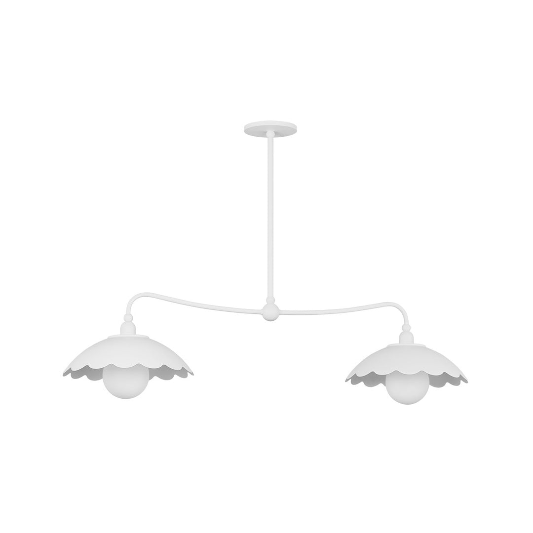 Yael Two Light Linear in Textured White - available from The Lighting Shoppe, trusted by Canadian homeowners