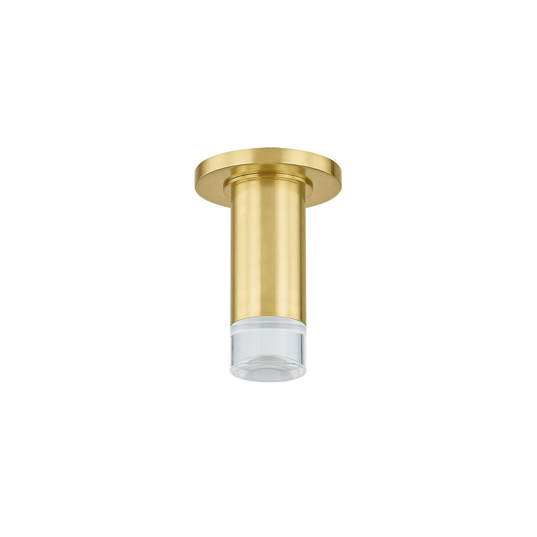 Claudie One Light Flush Mount in Aged Brass - available from The Lighting Shoppe, trusted by Canadian homeowners