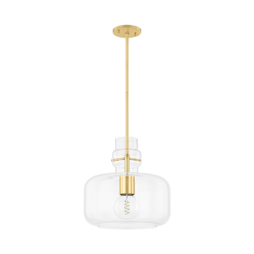 Lumi One Light Pendant in Aged Brass - available from The Lighting Shoppe, trusted by Canadian homeowners