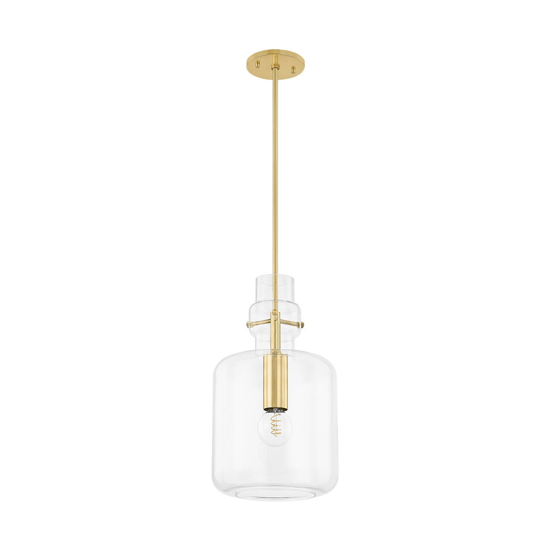 Lumi One Light Pendant in Aged Brass - available from The Lighting Shoppe, trusted by Canadian homeowners