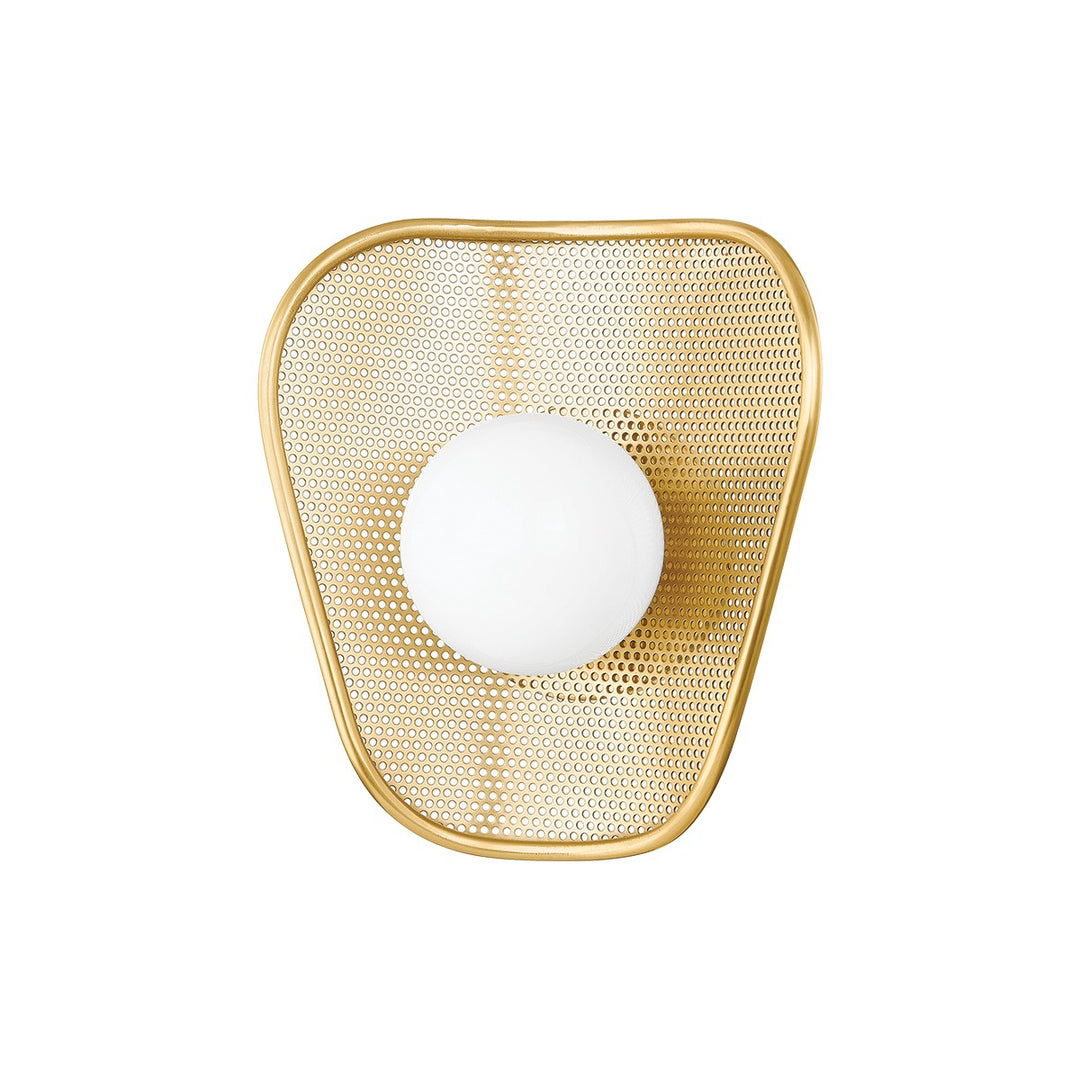 Marta One Light Wall Sconce in Aged Brass - available from The Lighting Shoppe, trusted by Canadian homeowners