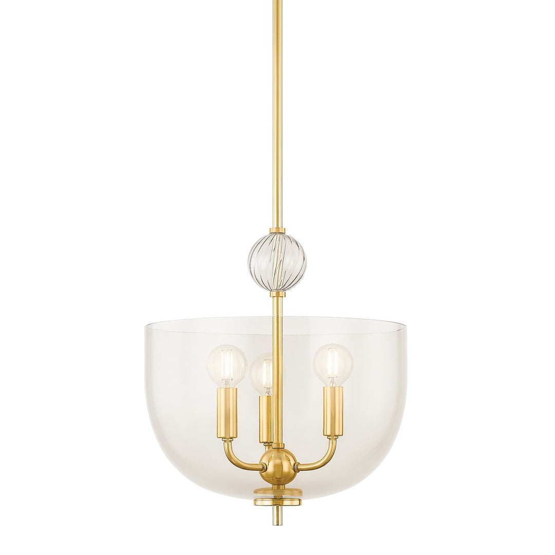 Arianne Three Light Lantern in Aged Brass - available from The Lighting Shoppe, trusted by Canadian homeowners
