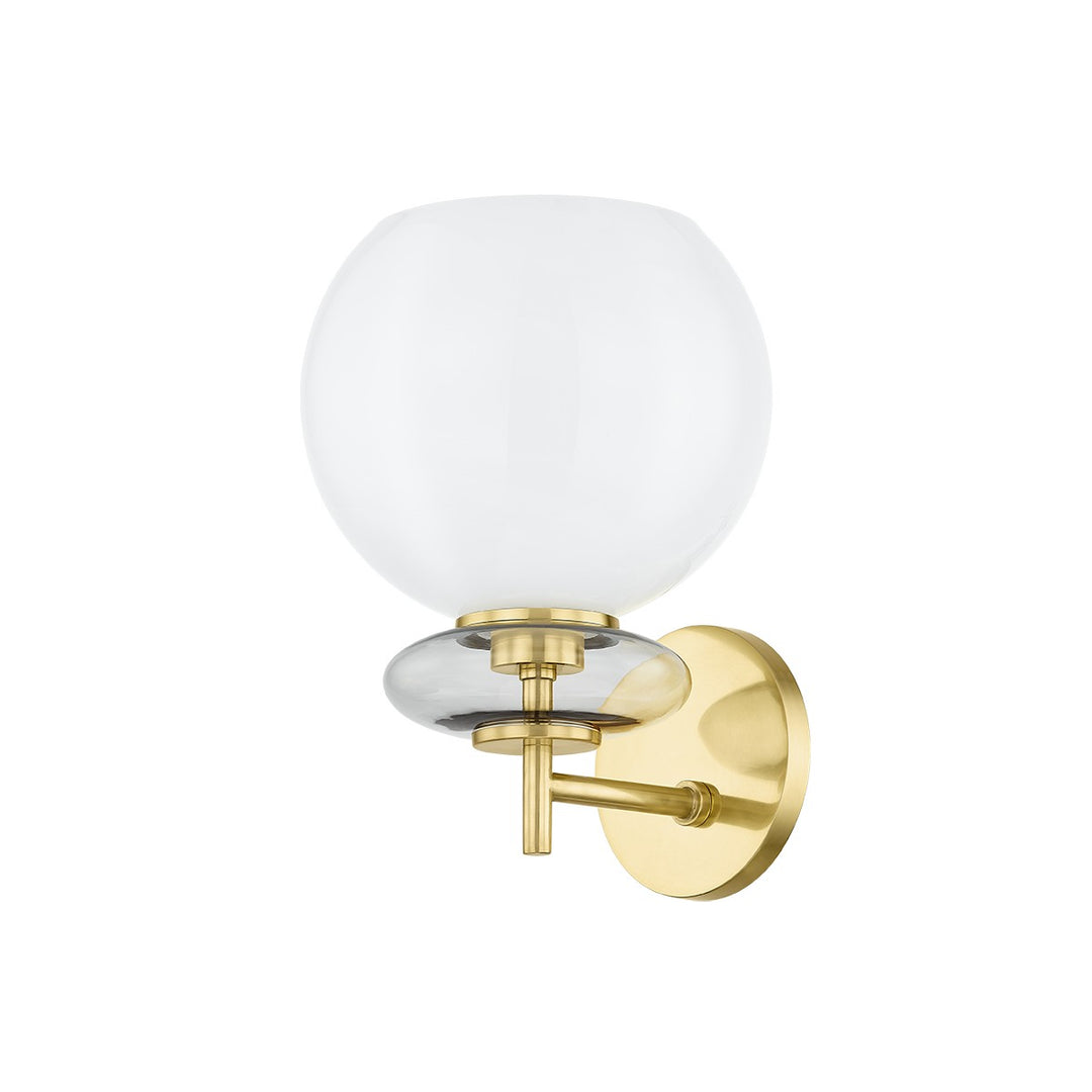 Alexia One Light Wall Sconce in Aged Brass - available from The Lighting Shoppe, trusted by Canadian homeowners