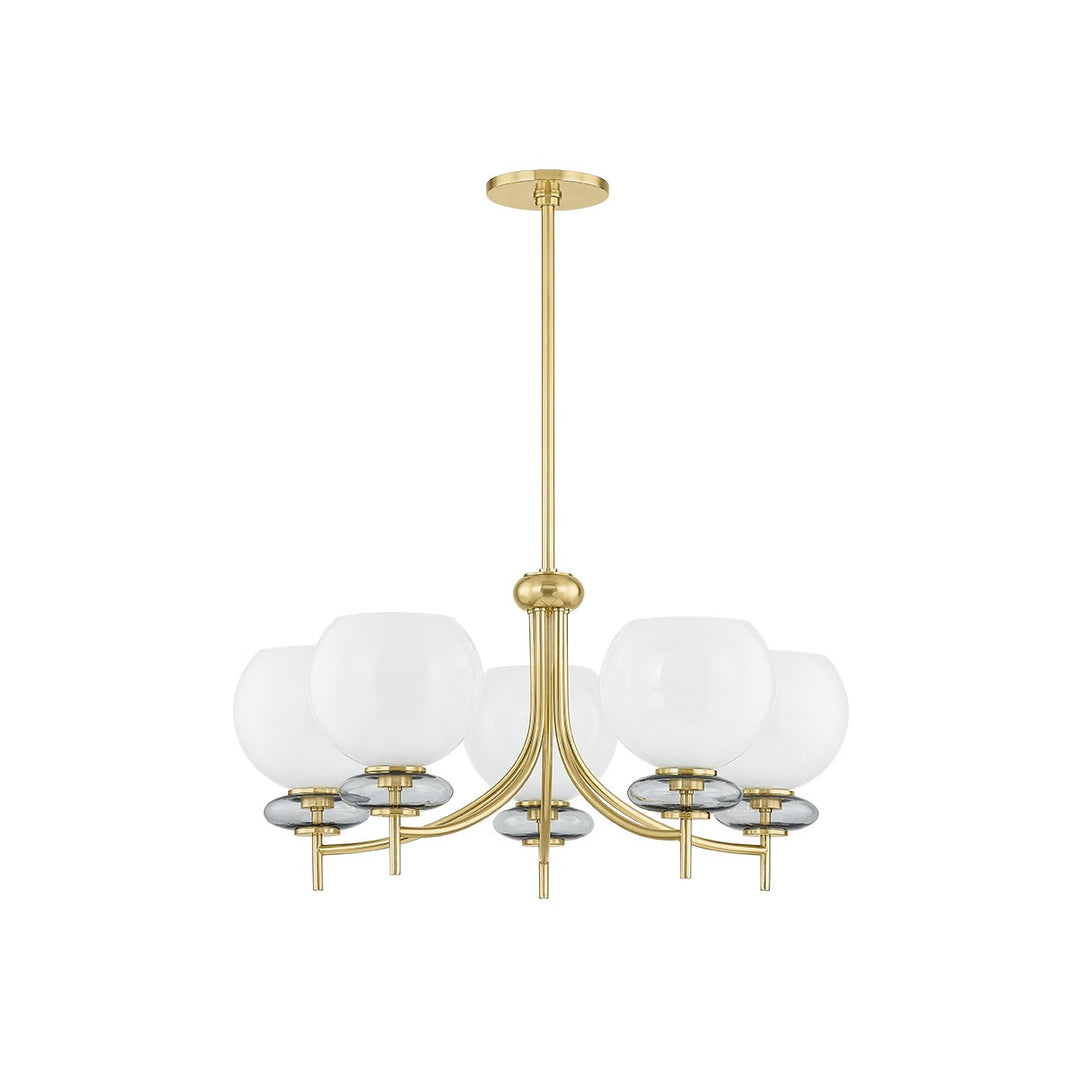 Alexia Five Light Chandelier in Aged Brass - available from The Lighting Shoppe, trusted by Canadian homeowners