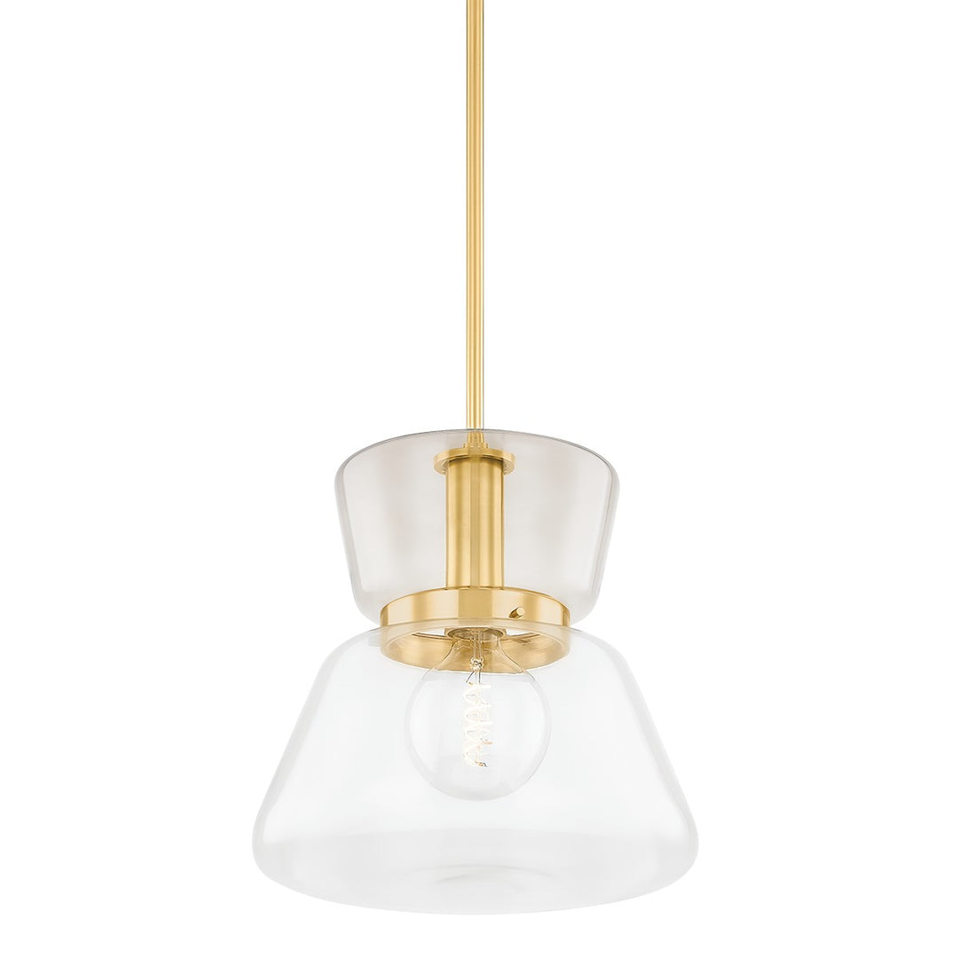 Elodie One Light Pendant in Aged Brass - available from The Lighting Shoppe, trusted by Canadian homeowners