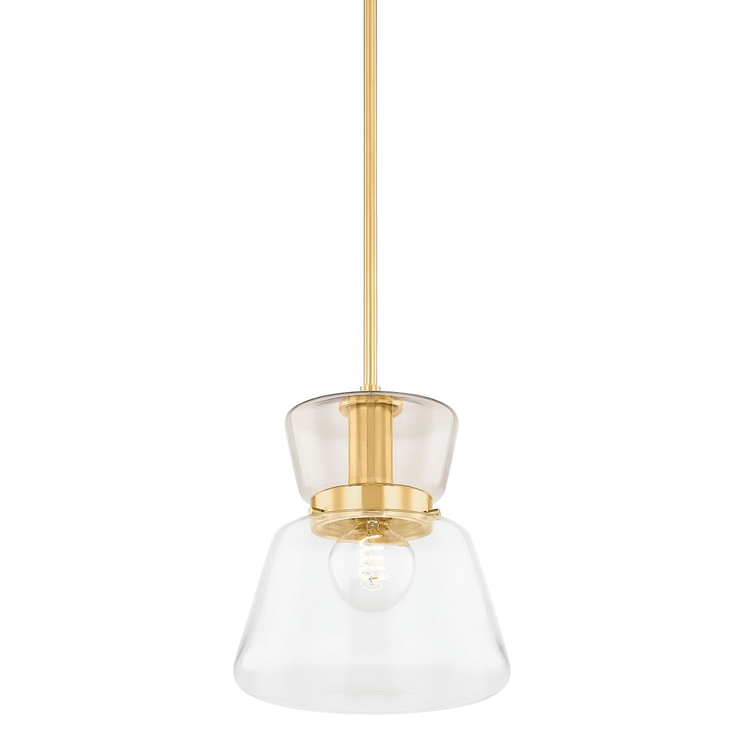 Elodie One Light Pendant in Aged Brass - available from The Lighting Shoppe, trusted by Canadian homeowners