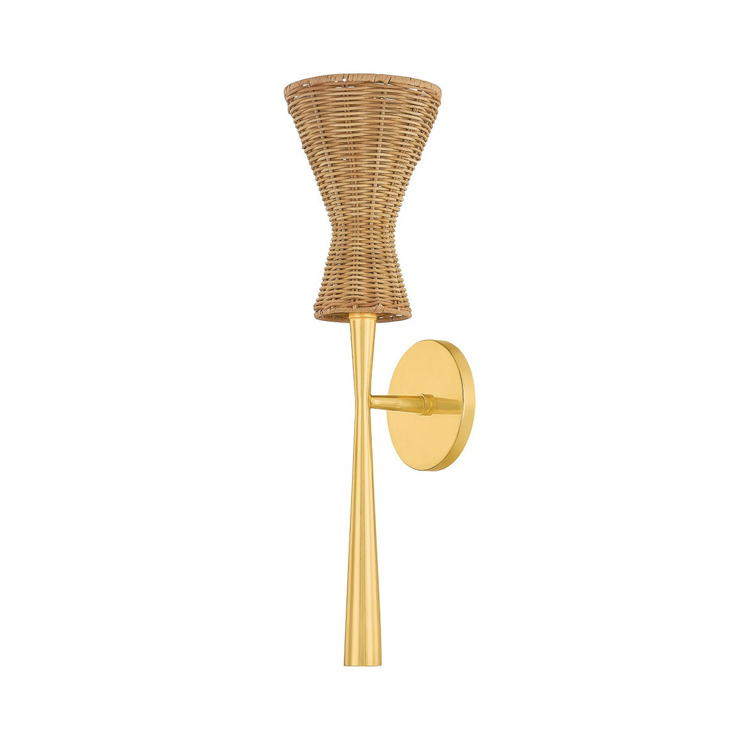 Honey One Light Wall Sconce in Aged Brass - available from The Lighting Shoppe, trusted by Canadian homeowners
