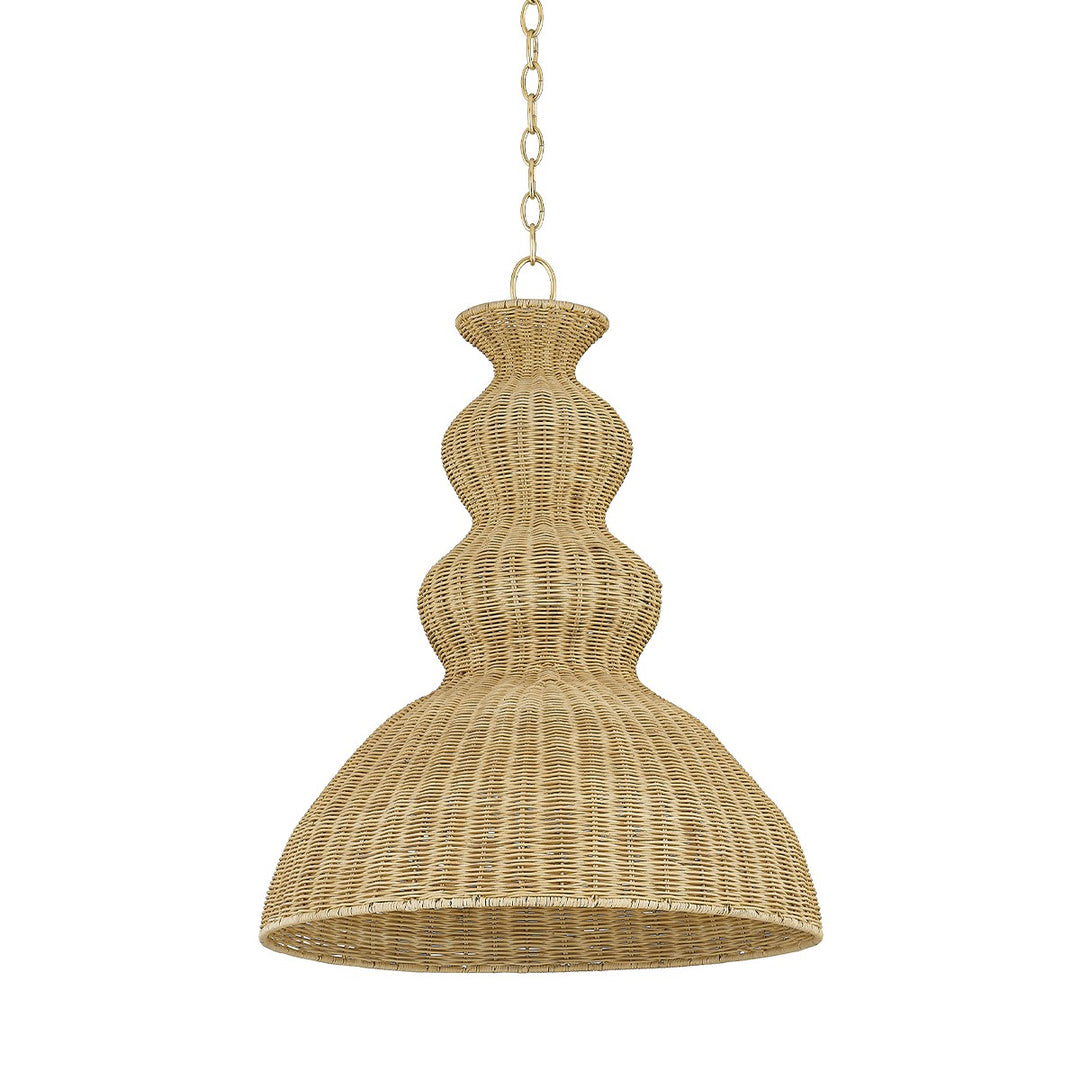 Mayla One Light Pendant in Aged Brass - available from The Lighting Shoppe, trusted by Canadian homeowners