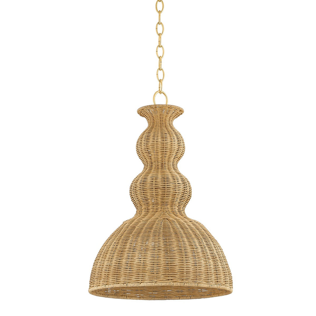Mayla One Light Pendant in Aged Brass - available from The Lighting Shoppe, trusted by Canadian homeowners