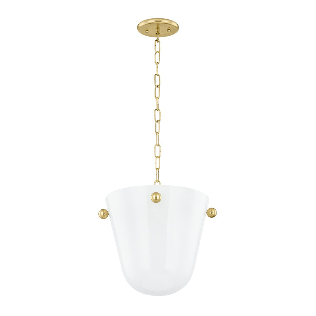 Rima One Light Pendant in Aged Brass - available from The Lighting Shoppe, trusted by Canadian homeowners