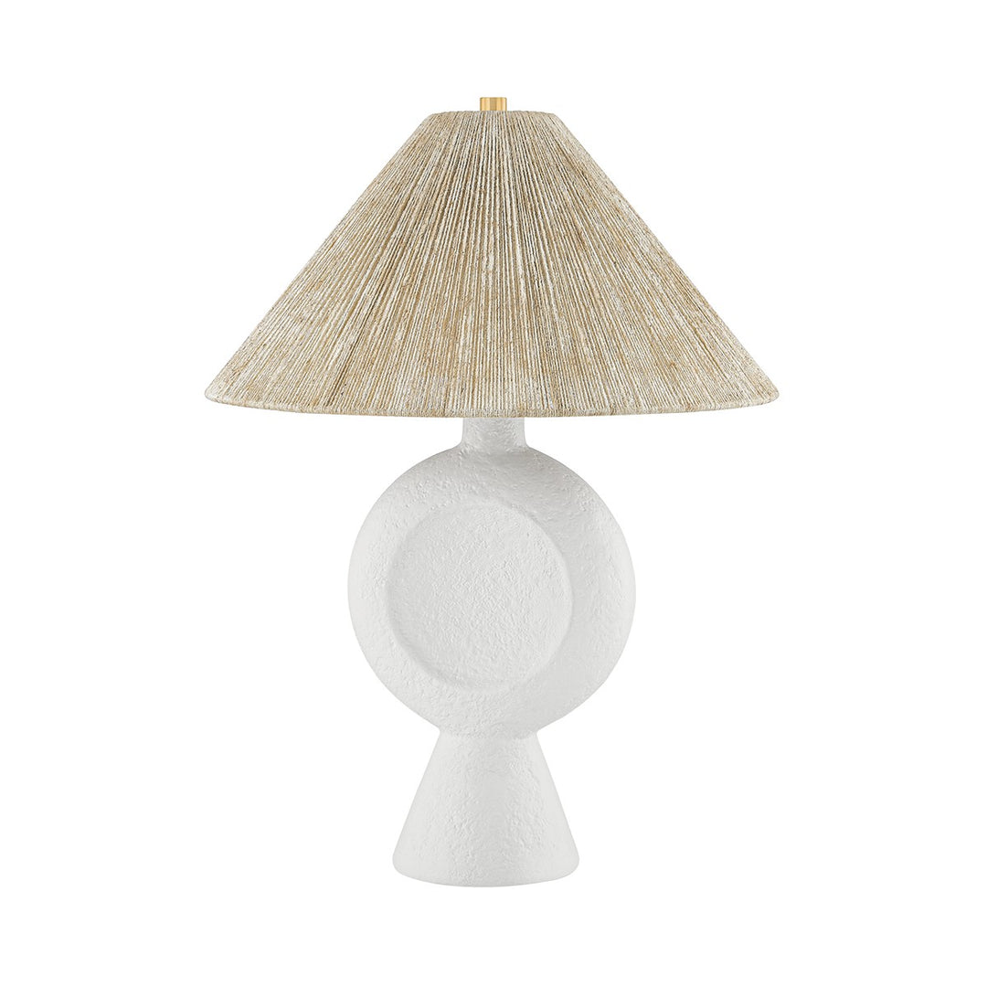 Centella One Light Table Lamp in Aged Brass/White Plaster - available from The Lighting Shoppe, trusted by Canadian homeowners