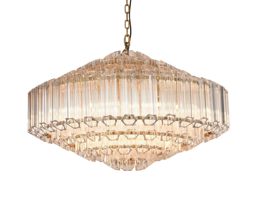 Miami 16 Light Chandelier in Antique brass - available from The Lighting Shoppe, trusted by Canadian homeowners